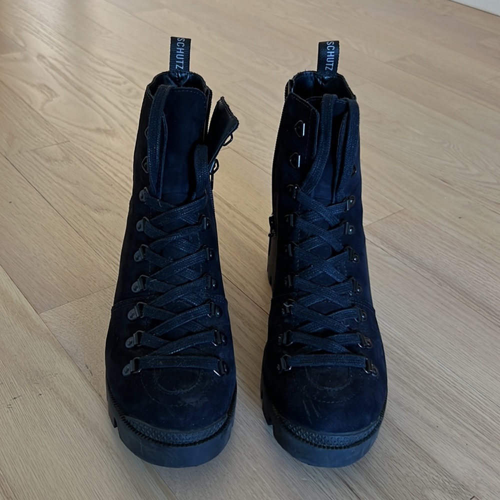 Schultz Suede Combat Boots - image 2